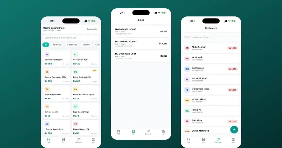 SwiftKhata POS App mobile app